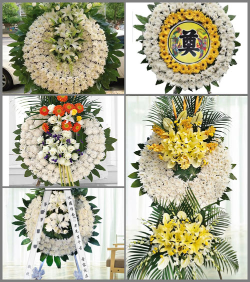 浙江省金华磐安县安文镇花溪村花圈速递